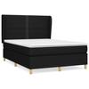 3128447 vidaXL Divan Bed with Mattress Black 140x200 Cm Fabric