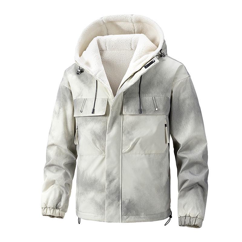 

Двусторонняя куртка с капюшоном с хлопковой подкладкой 2024: Трендовое унисекс повседневное пальто желтого цвета с бесплатной доставкой Small светло-серый