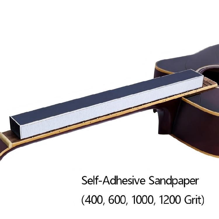 16inch Aluminum Alloy Fret Leveler Beam with Sandpapers Guitar Fret Maintenance Tool for Guitar Bass Neck Polishing