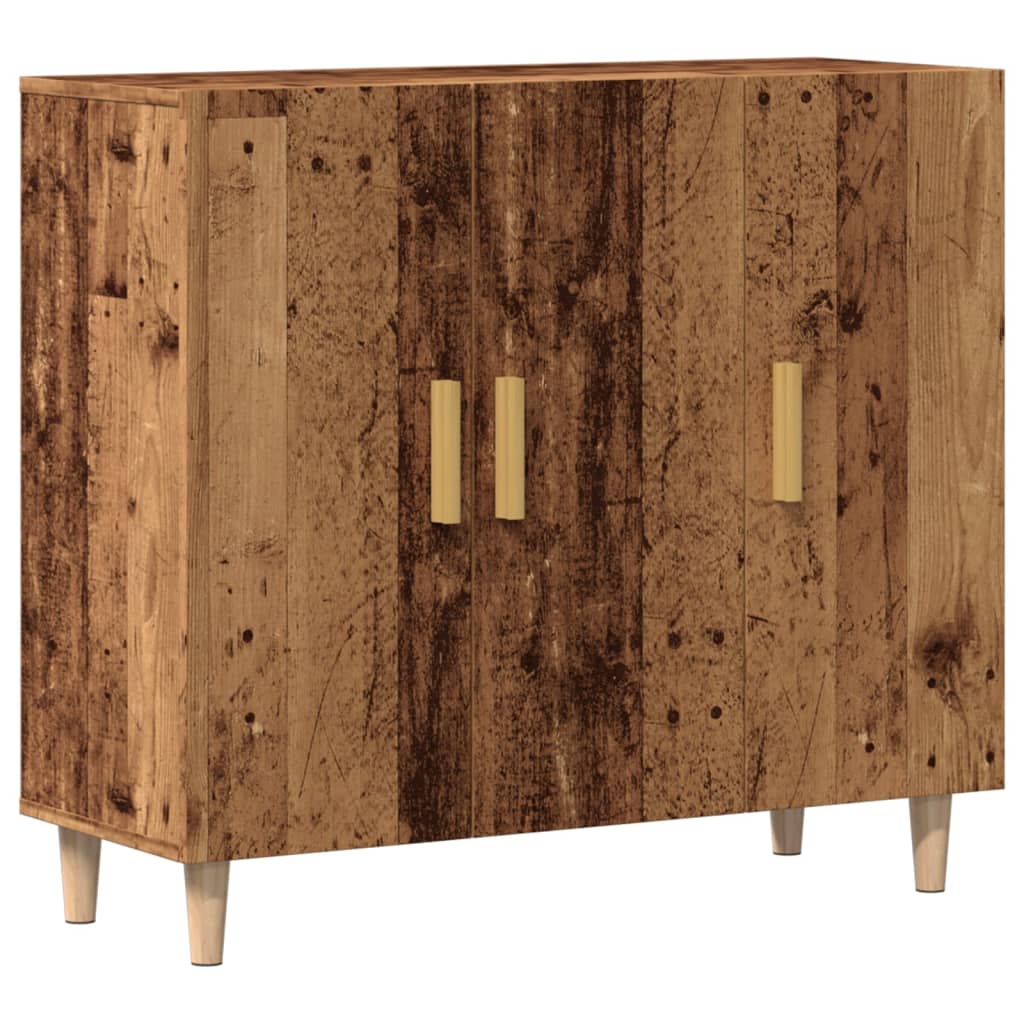 Vidaxl Cabinet, Old Wood, 90X34X80 Cm, Wood-Based Material