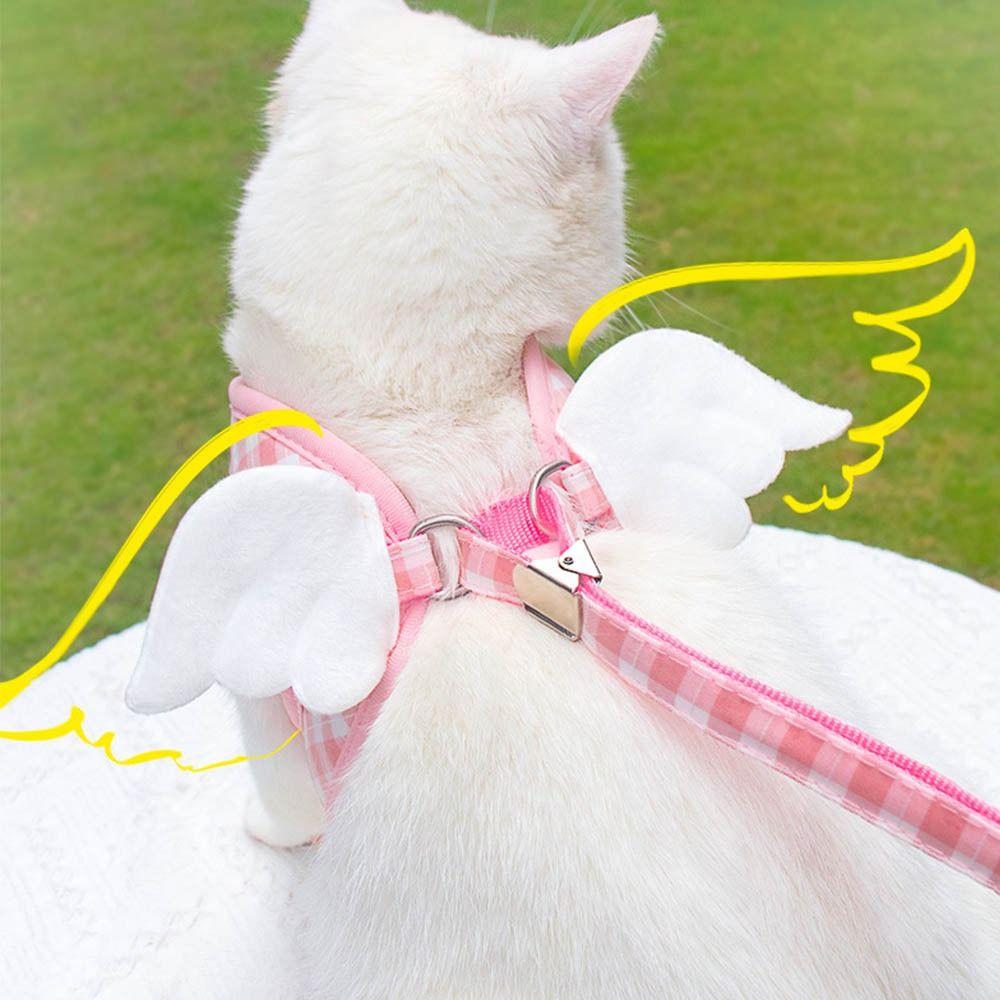 Breathable Cat Dog Harness Set Comfortable Cat Leash Pet Supplies Dog Traction Rope Walking