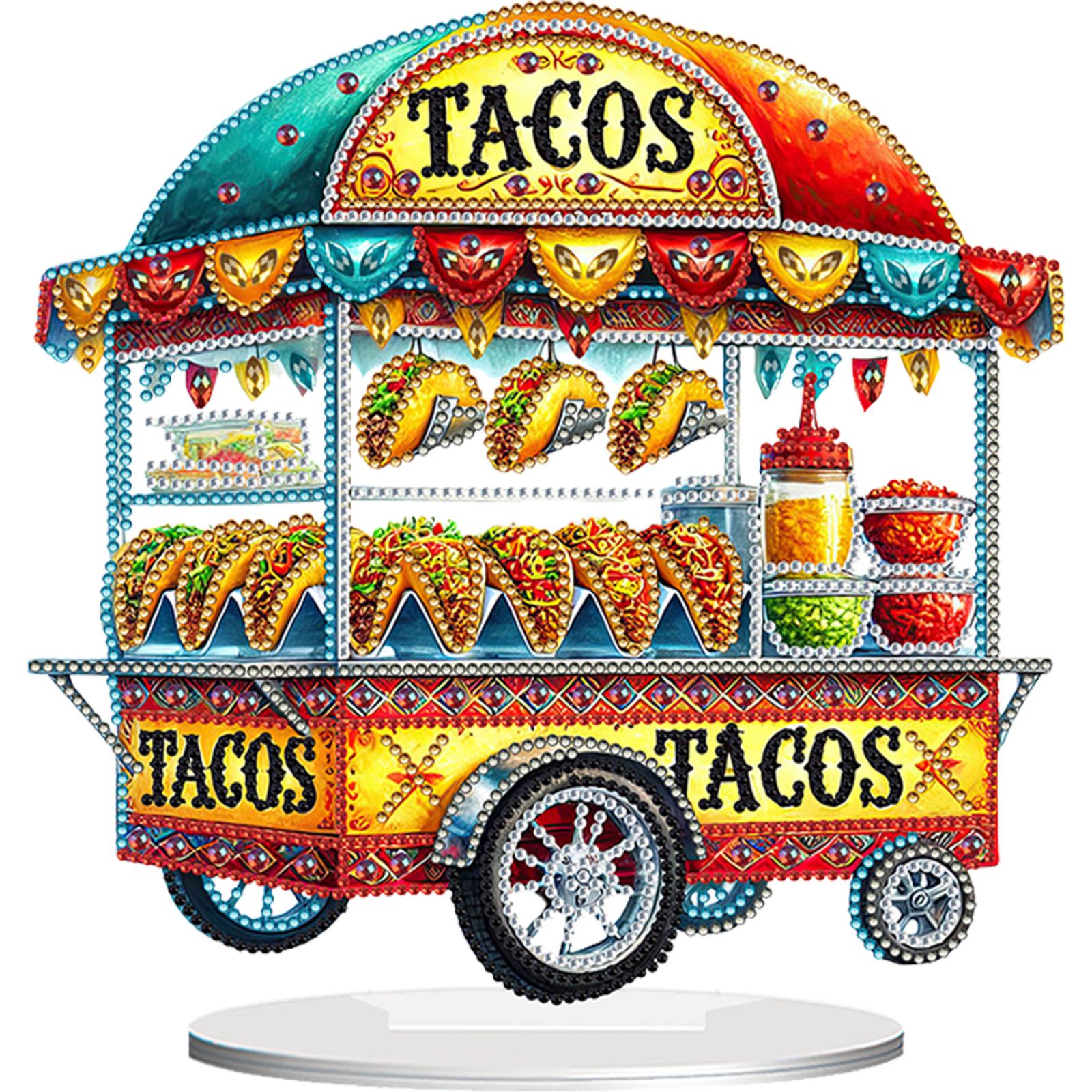 

2D Flat Cart DIY Diamond Painting Desktop Ornaments Kit Diamond Painting Desktop Decorations for Home Office Desktop Decor