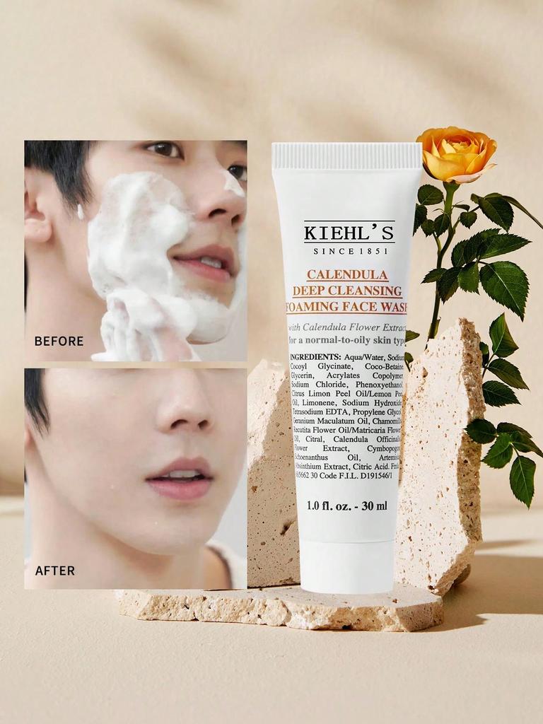 Kiehl's Płyn do mycia twarzy z nagietkiem głęboko oczyszczający (Rozmiar mini: 1.0 fl.oz./30ml)