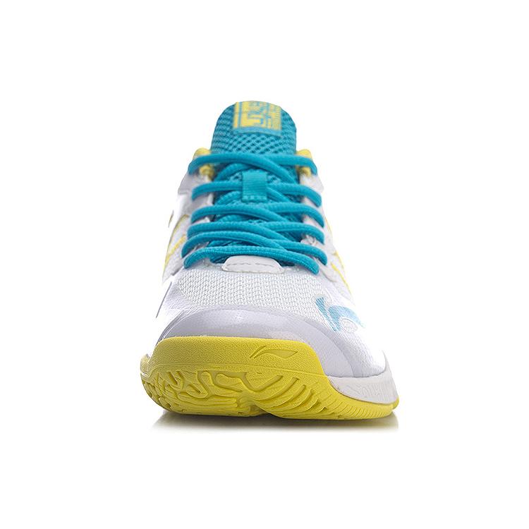 Li Ning Gyrfalcon 4 Slip Resistant And Breathable Low top Badminton Shoes Women's White Yellow AYTR014-2
