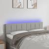 VidaXL LED Headboard Bedroom Furniture Double Bed Accessory Head of Bed Frame Interior Light Grey 3121610