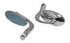 Motorcycle Parts Center Custom Mirror, Oval, Blue Lens, Model: 603124, Sliver