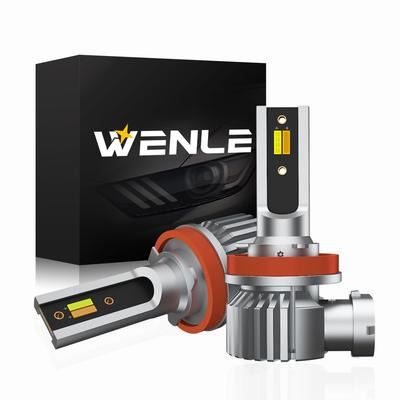 WENLE Compatible LED Fog for DC12V Set of 2 and H8/H9/H11/H16 Lights, Two-Color Switching, White/Yellow, Vehicles, Bright, 14,000LM, 40W, Integrated,