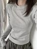 Women's Slim Fit Long Sleeve Plain Cotton T-Shirt - Round Neck, Versatile, Ideal for Spring and Autumn