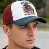 New Motorcycle Embroidered Trucker Hat Flame Biker Patch Baseball Cap For Man Woman Breathable Streetwear Summer Mesh Caps