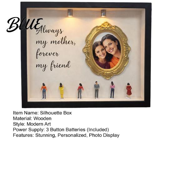 Anniversary Gift Idea DIY Mini Museum Silhouette Box Personalized Photo Memory Display Case with