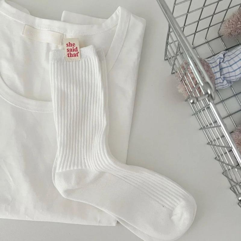 

Японская ретро тканевая этикетка Она сказала, что женские носки весна лето хлопковые махровые носки модные корейский стиль носки для девочек