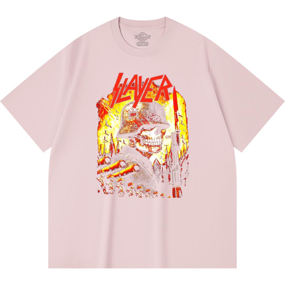 T-shirt Heavy Metal 100% Cotone 230 Gsm Stampa Band Rock Musica Popolare Unisex T-shirt Pesante in Cotone