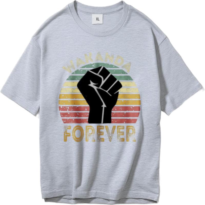 Solid Color Women Summer Tshirt Casual Wakanda Forever Fist Sunset Pattern Everyday Boys Top Tees Mens Tshirt Essential Tee