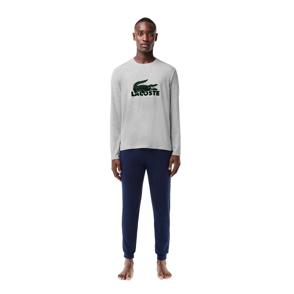 Lacoste Mens Fitted Long-Sleeved Pyjama Set