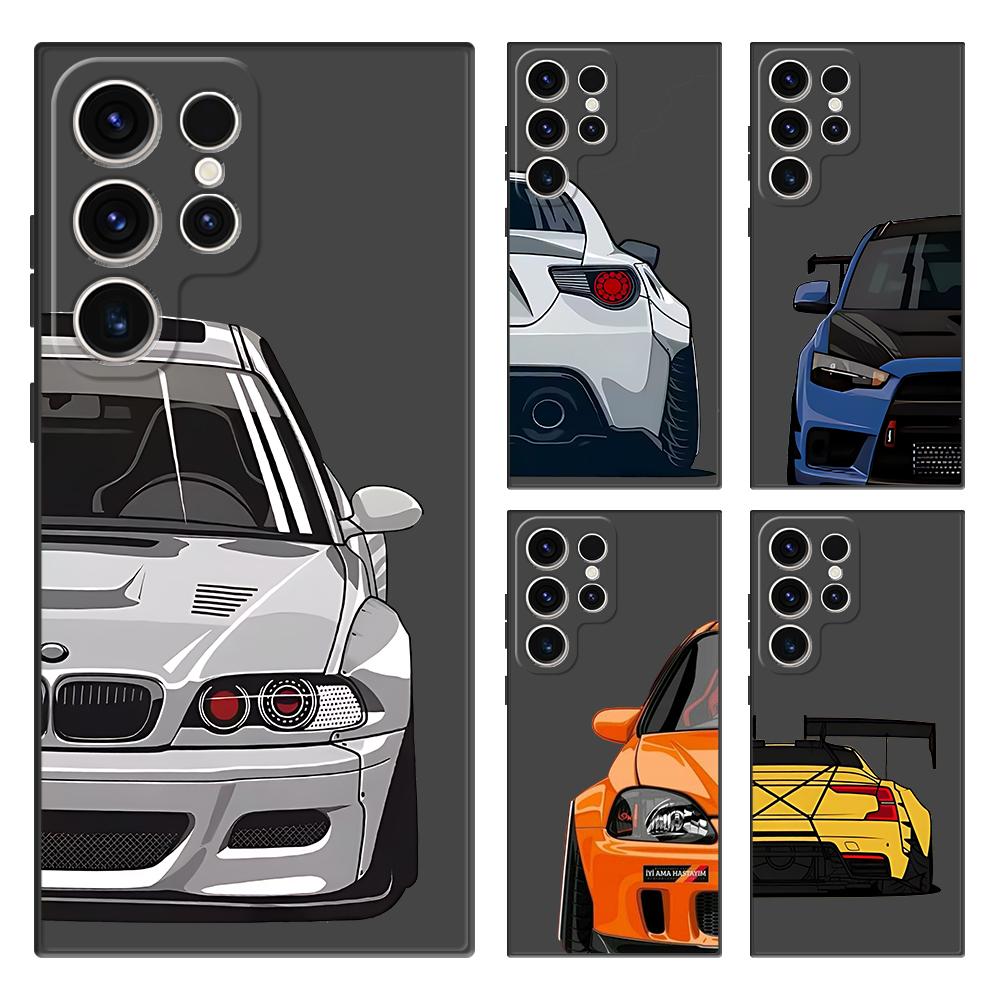 Sports-Car Phone Case for Samsung Galaxy S25 S24 Ultra S23 FE S22 S23 S20 Plus S21 S20 FE Soft Cover