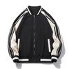 Jacket Men's Striped Baseball Collar Autumn and Winter New Style Men's Korean Style Youth Casual Personality Jacket
