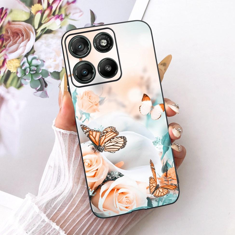 Per Moto G57 Power 5G Custodia Cover Moda Farfalla Gatto Carino Fresco Dipinto Morbido Funda Per Motorola Moto G57 Power 5G Cover del Telefono