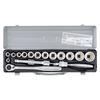 [Tone] Socket Wrench Set 760M (17-Piece, 1/2 inch Drive) Silver