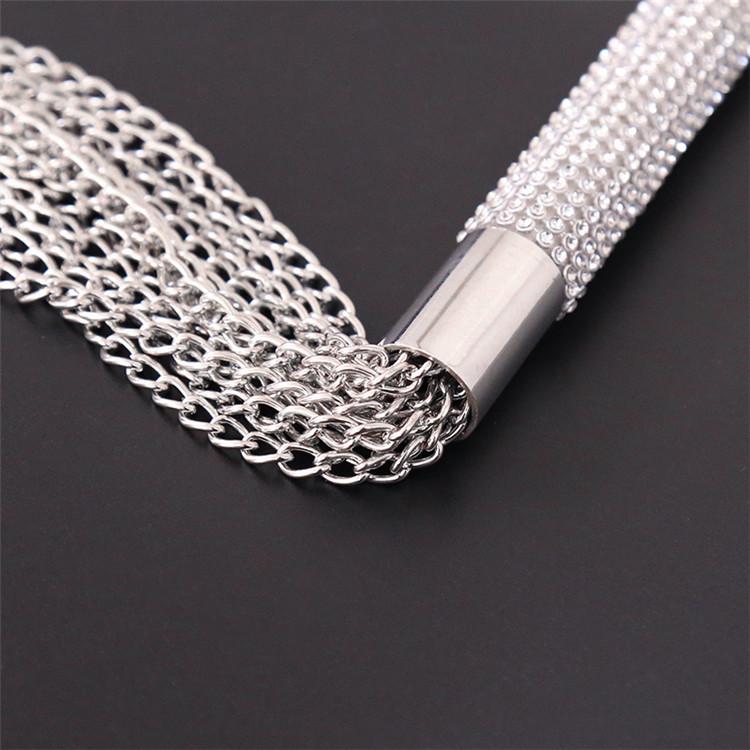 VaHppy Adult sexual games products Whip Slap SM BDSM Diamond handle Weighted Iron chain beard Tassel sex toys for Couple