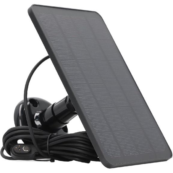 10W Solar Panel Charger, Solar Powered Charger Kit for Arlo Pro 3 Pro 4 5S Ultra 2 2 Floodlight Cameras (Black)