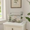 20L Glass Aquarium with LED Lights, Filter and Water Pump, 38x26x27 Cm, White