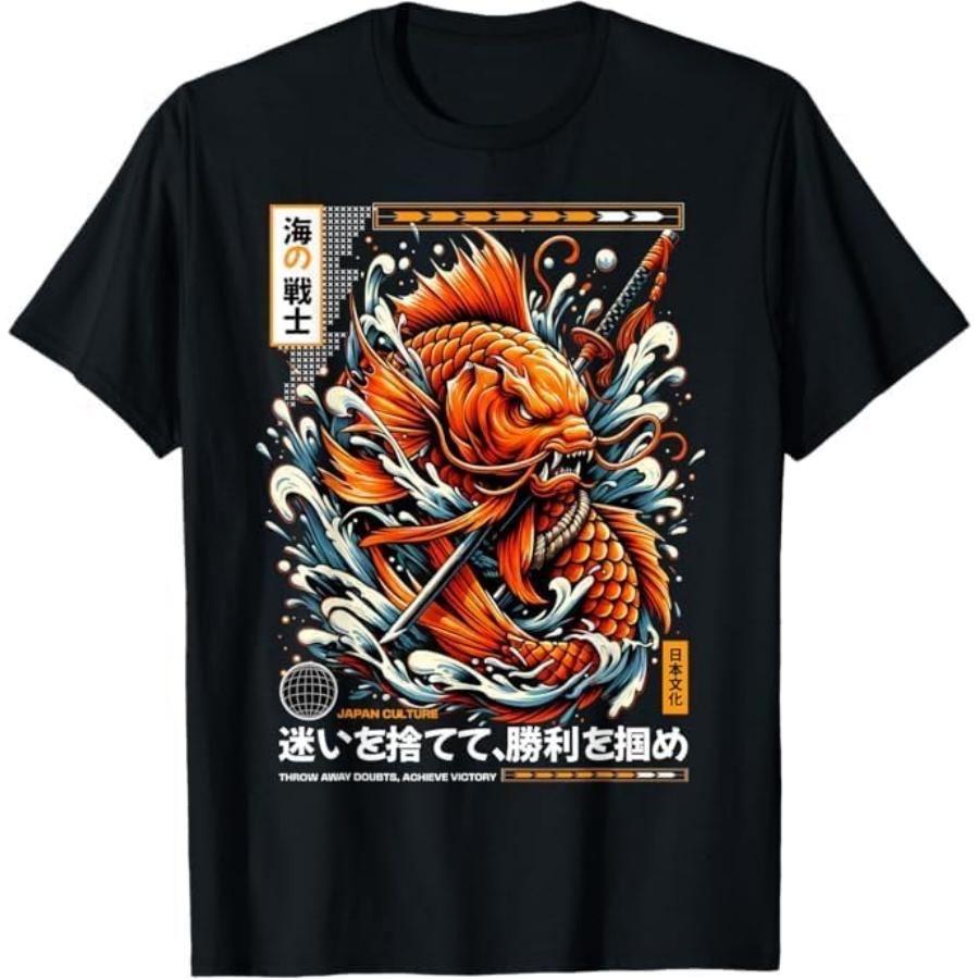 Japanese Tattoo Samurai Sword Koi Fish Men s Graphic Tee T-Shirt Thuy Mens Womens Tank Top Sweatshirt Hoodie Longsleeve 175 Black XXXXXL разноцветный