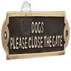Marine Sign "DOGS PLEASE CLOSE THE GATE" Antique Plaque 20.32cm For Main Gate