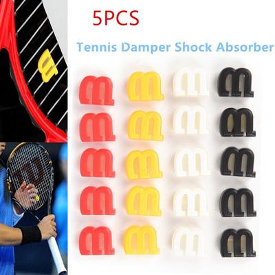 5pcs Outdoor Colorful Silicone Tennis Racquet  Shock Absorber Tennis Damper  Vibration Dampeners