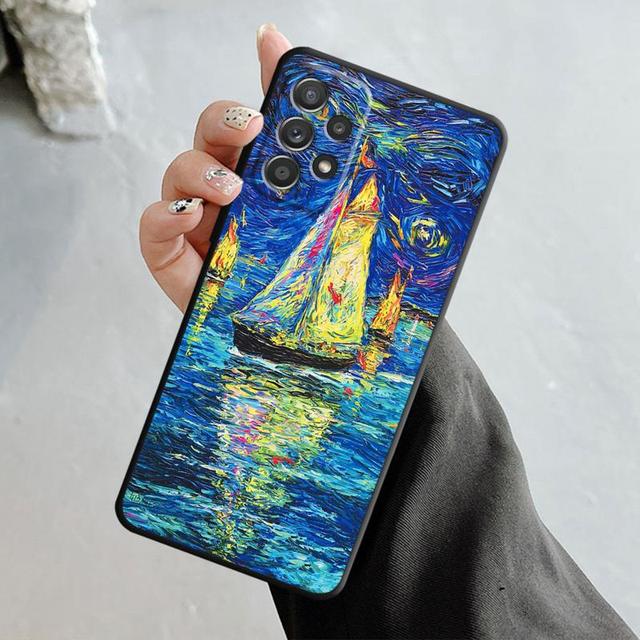 Case For Samsung Galaxy A14 A73 A53 A71 A51 A31 A33 A22 A12 A21s A13 A32 A52s A72 A52 A23 Eiffel Tower Art Of Painting Scenery