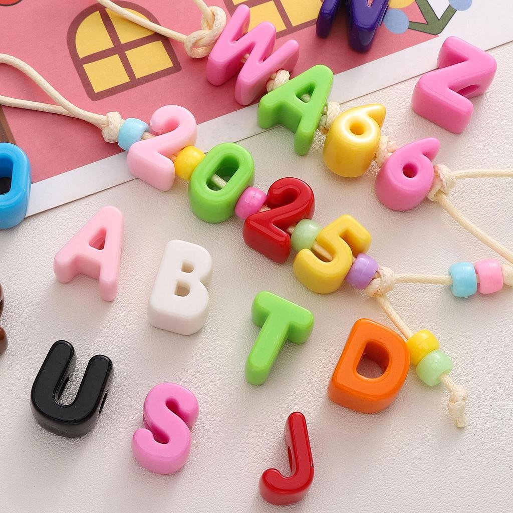Acrylic Large Hole Letter Beads (10 pcs) – DIY Bracelet Accessories