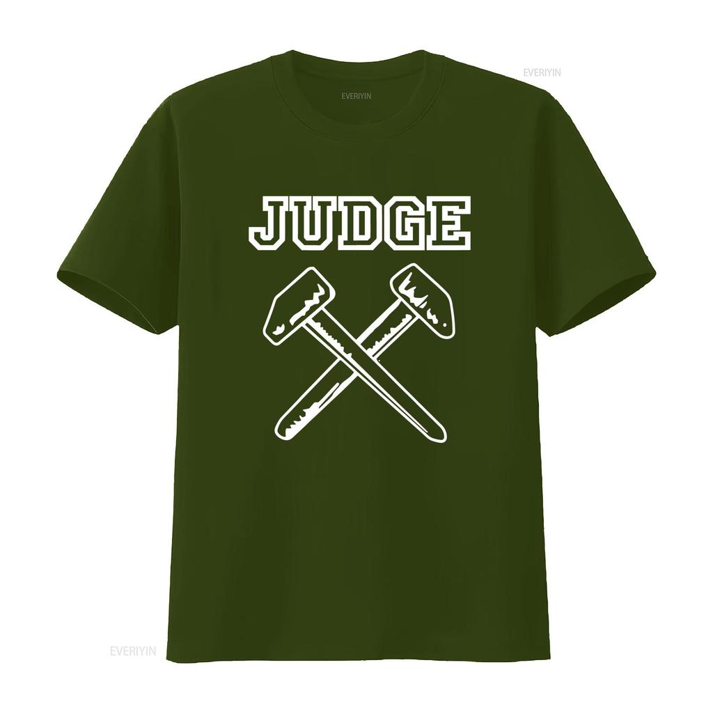 Judge Band Logo T Shirt Black S 3xl Rock Style Vintage Top For Everyday Wear Casual Unisex Slightly Breathable Fashion