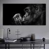 Gorilla Monkey Leopard Tiger Animal Canvas Painting Black And White Wall Art Picture For Living Room Modern Poster Home Decor