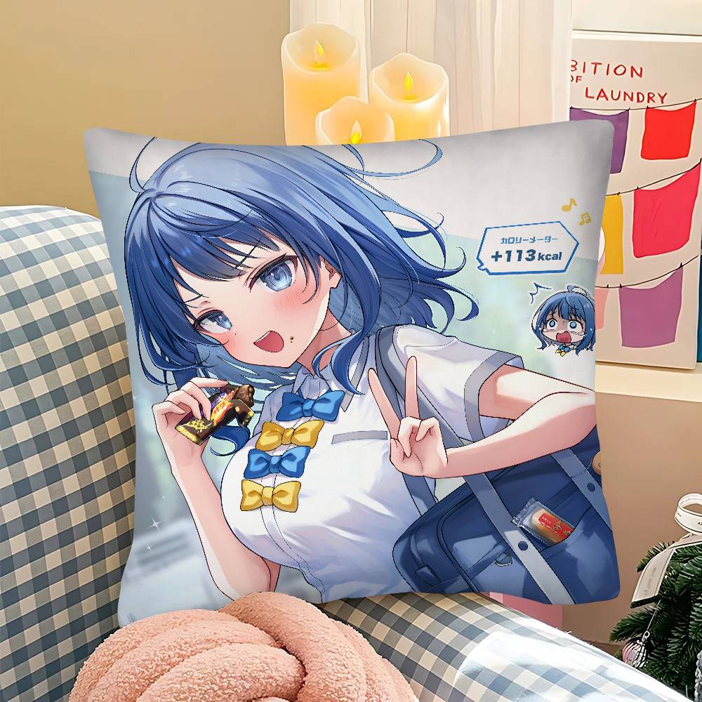 Yanami Anna Too Many Losing Heroines Anime Pillow Case Square Pillow Bedroom Sofa Leisure Comfort Cushion Car  Home Decoration