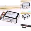 Foldable Portable A4 Rectangular 3x Reading Magnifying Glass With Led Light For Elderly Reading Gift