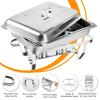 1/2/4/6/8 Pack 8QT Half Pan Stainless Steel Food Warmer Chafer Complete Set Perfect  Party Catering, Buffet,  Food Warm