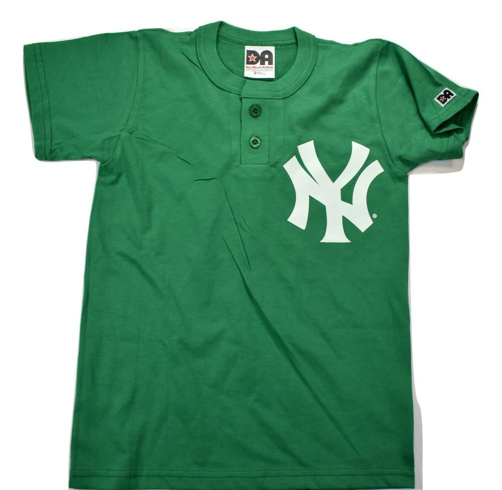 Don Alleson Молодежная Мужская Бейсбольная Рубашка Хенли MLB Зеленая New York Yankees Новая S Унисекс Футболка S