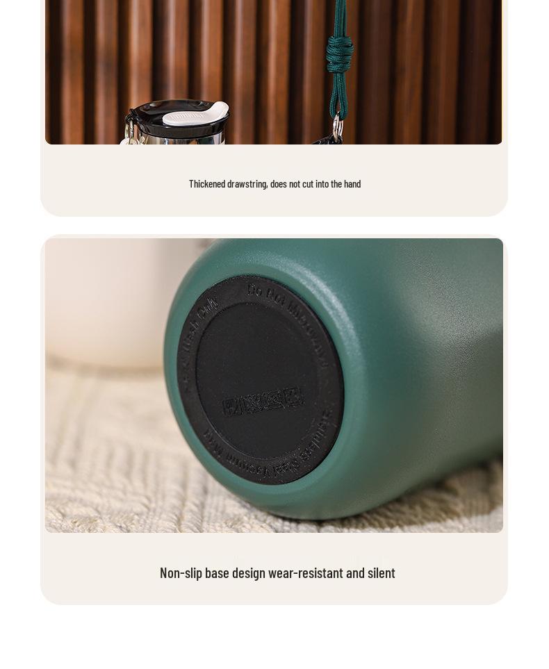 Bärbar dubbeldricksisolerad 304 rostfritt stål resemugg för studenter och par