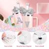 5Pcs Rhinestone Straw Cover Set for Water Bottles Silicone Boot
