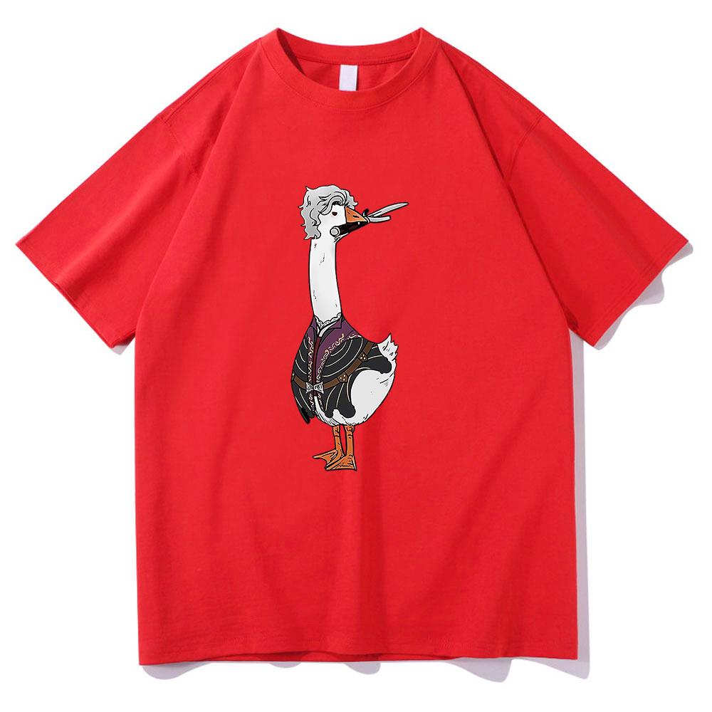 Goose Astarion T Shirt Fashion Unisex  Harajuku Funny Kawaii Goostarion Tshirt Unisex High Quality Casual Vintage Cotton Tees Shirts