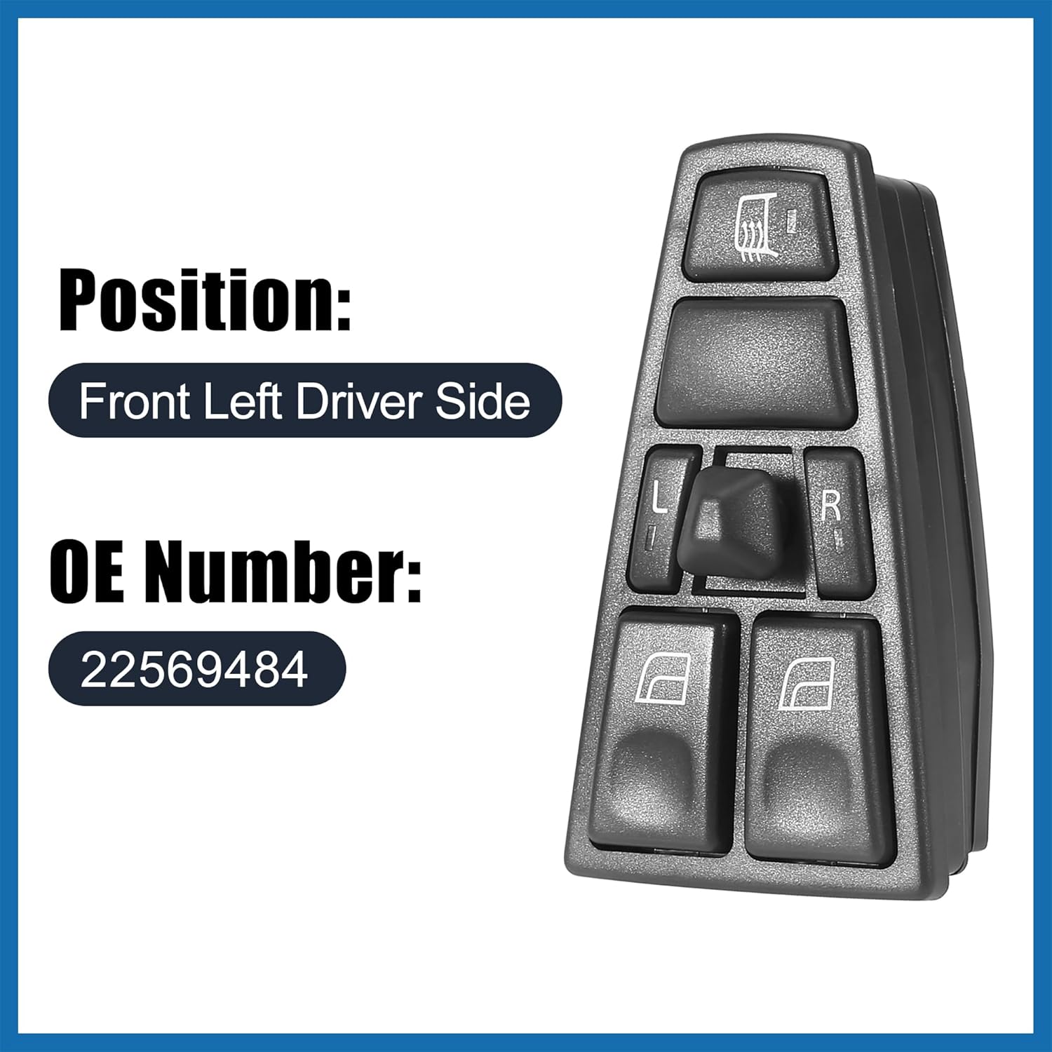 Master Driver Side Power Window Switch 18pin 22569484 Window Control Switch for Volvo VNL 2005-2016 with Tool