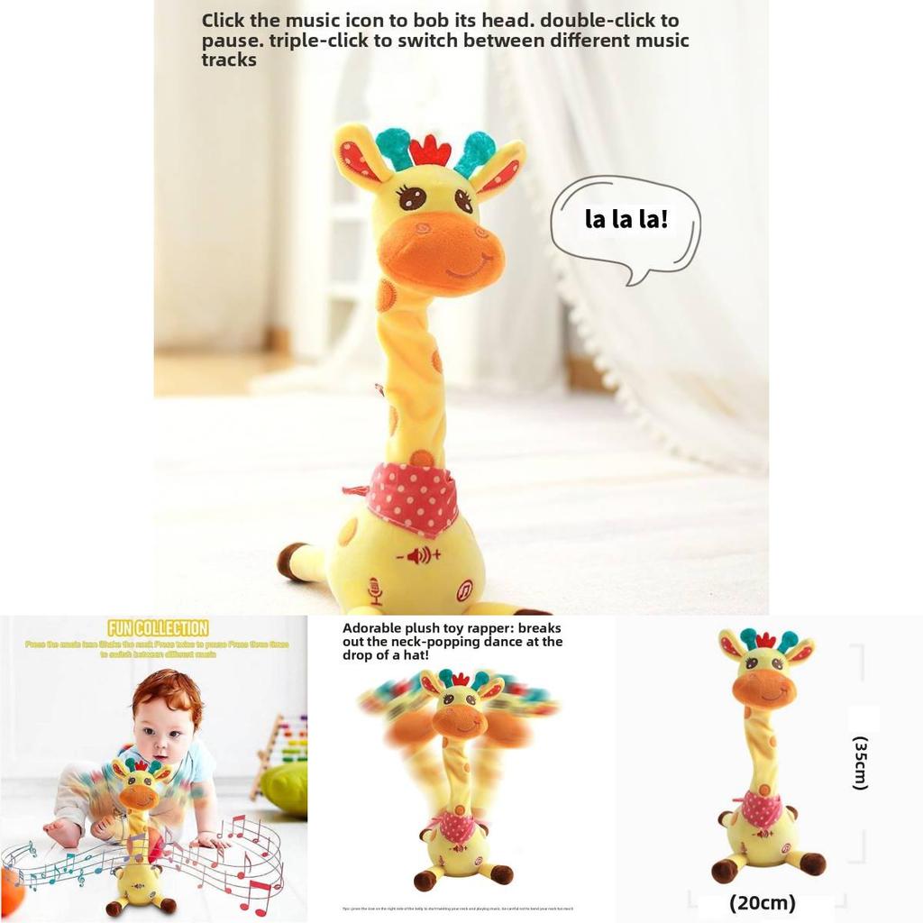 Singing Giraffe Plush Toy With Talking Motion For Kids Gift