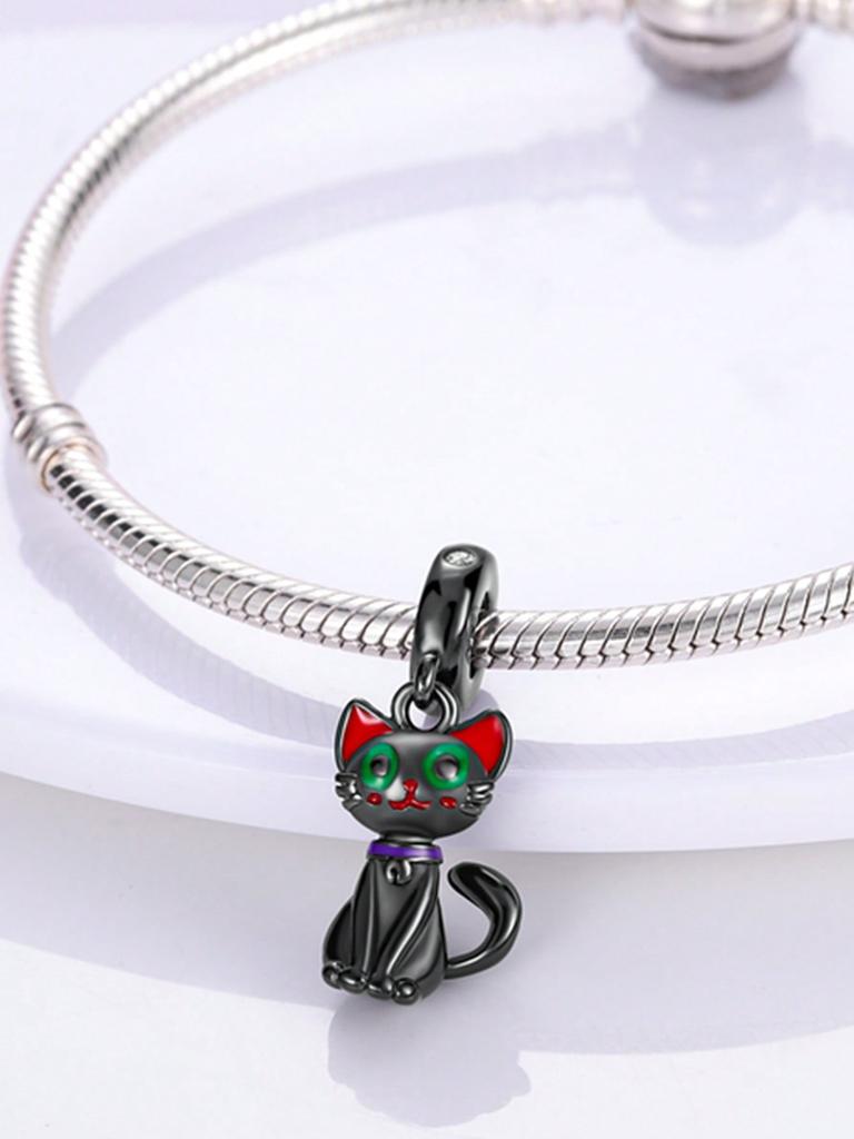 Black Cat Hugs Heart Arctic Bear Beads Charm Copper Plated Fit Charms Copperoriginal Bracelet For Jewelry Making Diy Charm