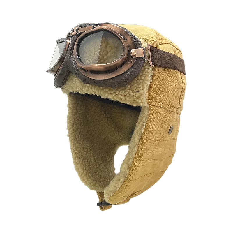 Aviator Lammwolle Wintermütze: Winddicht, Kälteschutz, Ohrenschutz für Outdoor-Aktivitäten