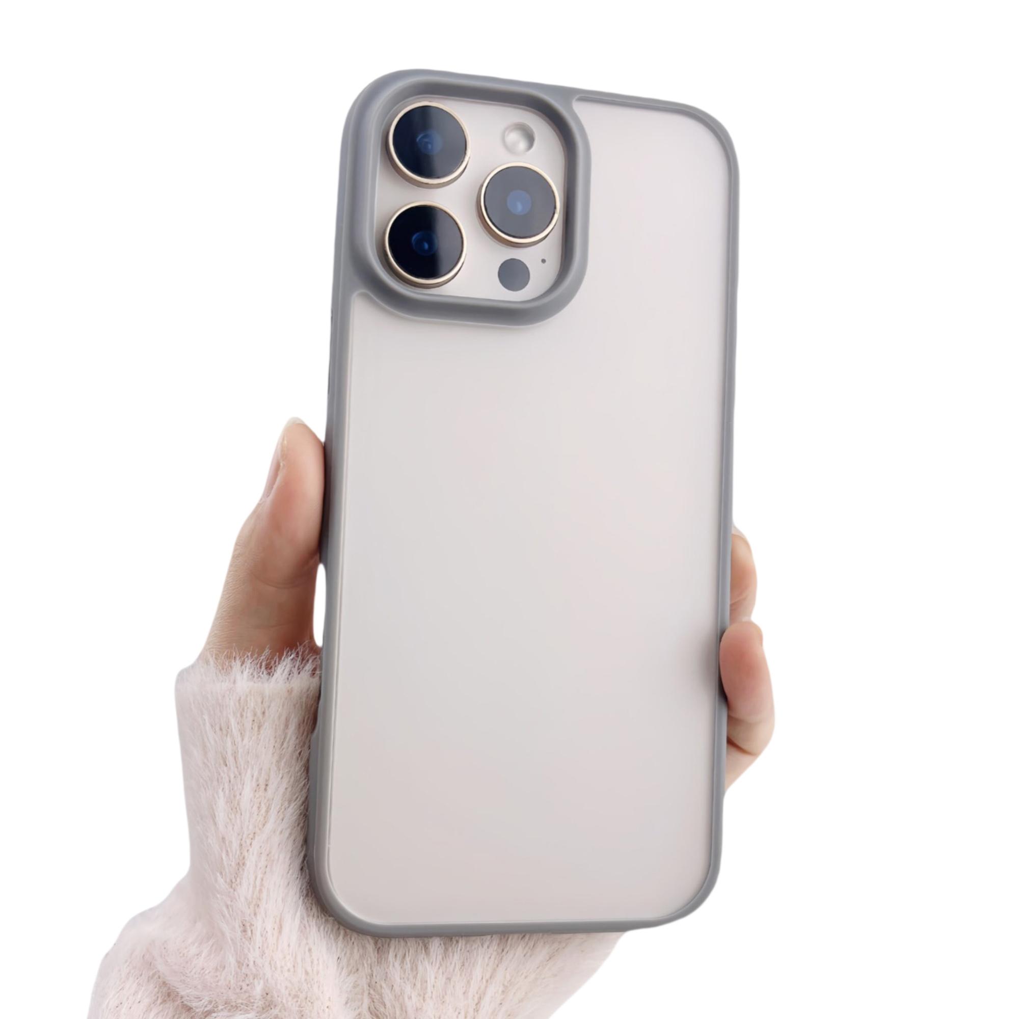 

For iPhone 16 Pro Max Case Curved Frame PC + TPU Phone Cover Anti Drop Protection B