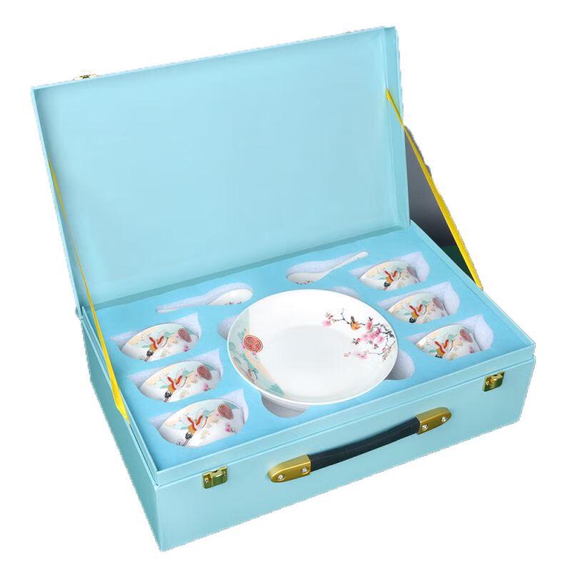 Jin Ming Li 10-Piece Chinese Ceramic Dinnerware Gift Set