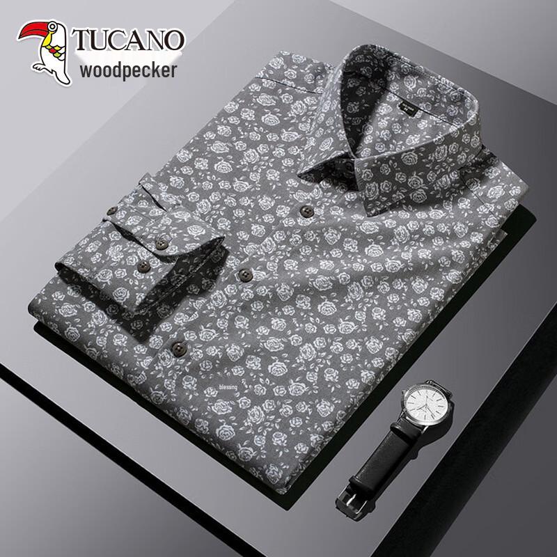 

TUCANO Men s Premium Floral Print Long Sleeve Shirt 2XL