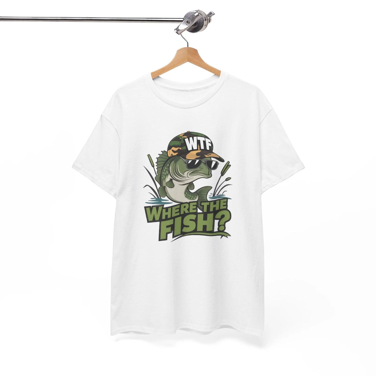 Classic Joke T-Shirt - Timeless & Funny Tee WTF Where The Fish Shirt S