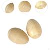 2 Piezas Huevo Sonajero de Madera Instrumento de Mano Juguete Musical Compacto Pulido