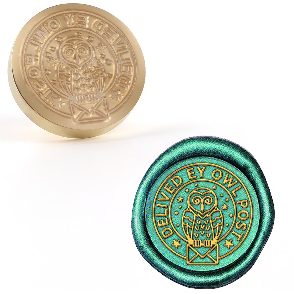 Wax Stamp 25mm Creative Removable Brass Stamp Head With Floral White Cloud Pattern For Envelopes, Invitations, Gift Cards