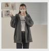 Women’s Loose Fit Hooded Cardigan - Early Autumn Zipper Sweater, Trendy Korean Style for Students.